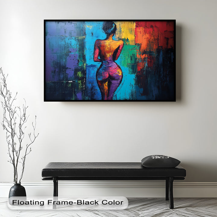 Radiant Contours – Bold Abstract Figurative Oil Painting