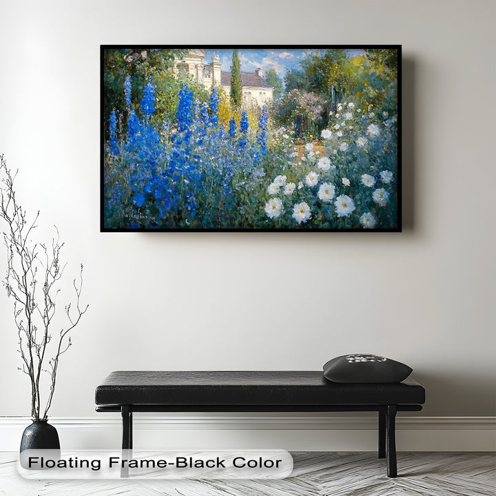Blue Delphinium - Impressionist Oil Painting