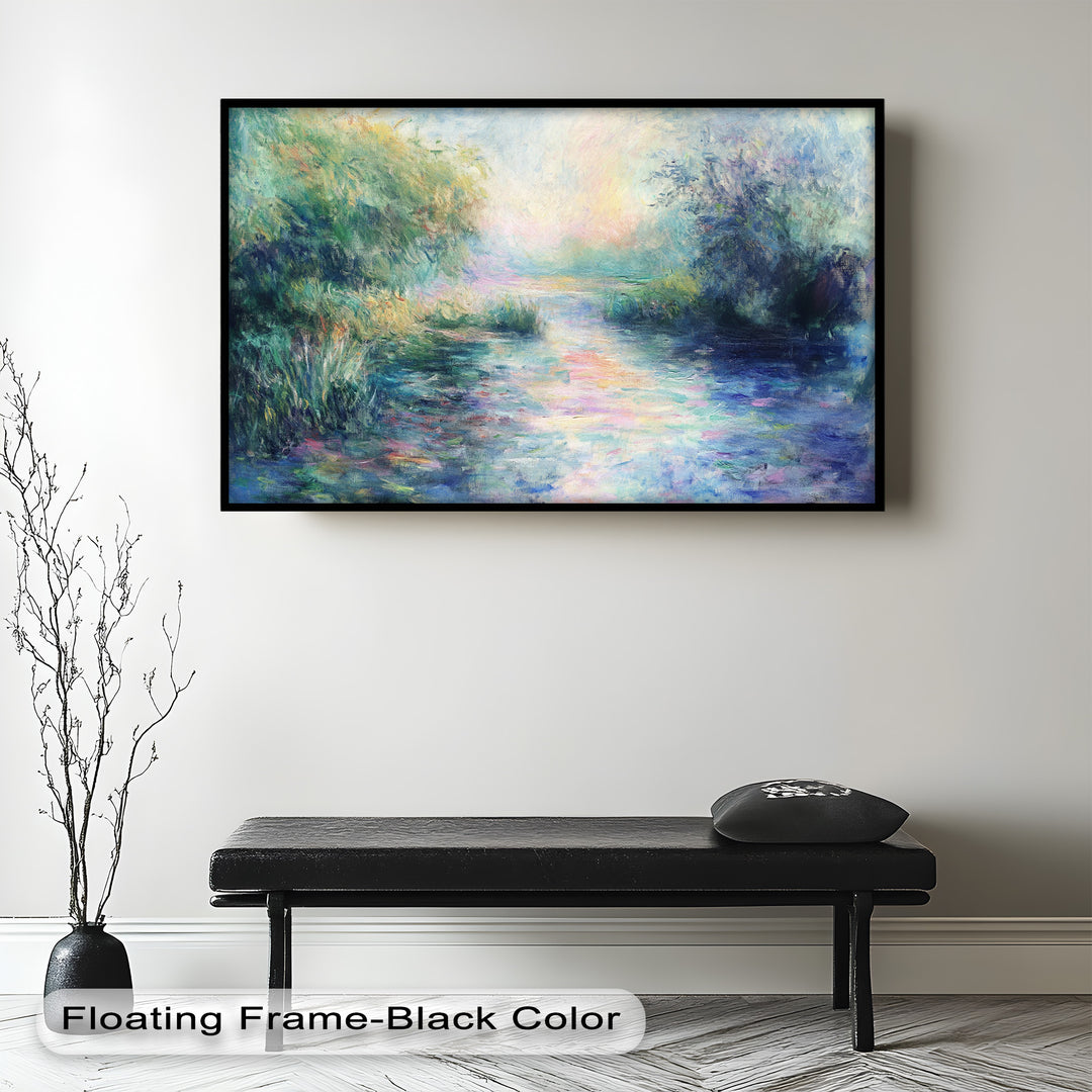 Whispering Riverbank at Dusk – Impressionist Landscape Oil Painting