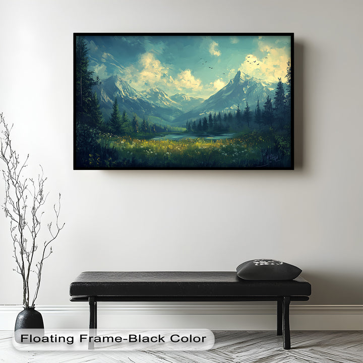 Mystic Mountain Solitude – Enchanting Landscape Oil Painting