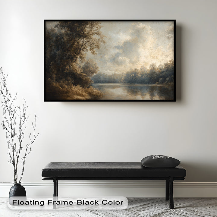 Forest Lake Wall Art – Nature Oil Painting