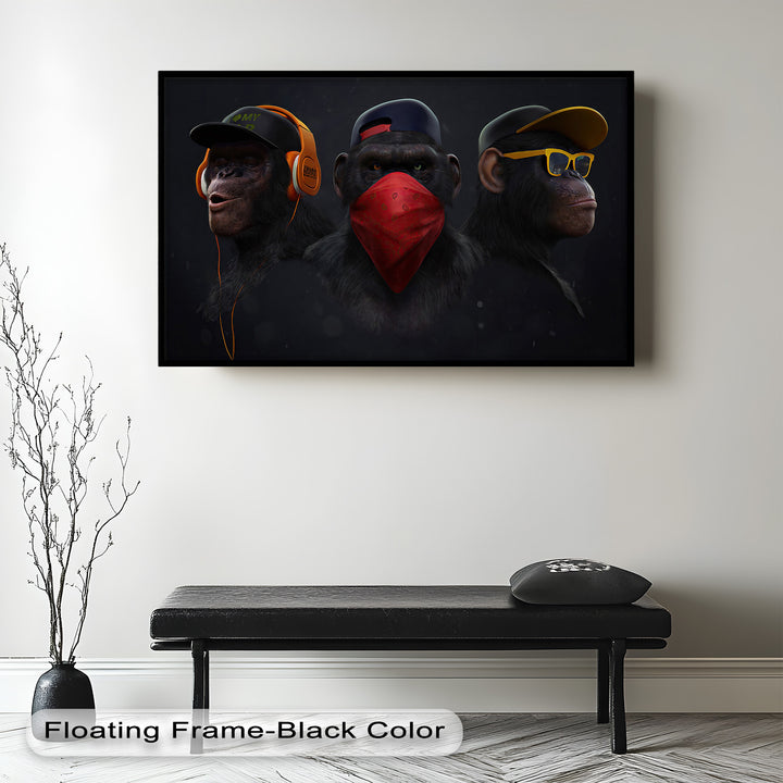 Urban Evolution – Streetwise Chimp Collective Banksy Oil Painting