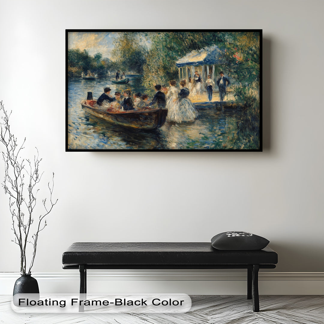Afternoon Gathering by the River – Impressionist Oil Painting