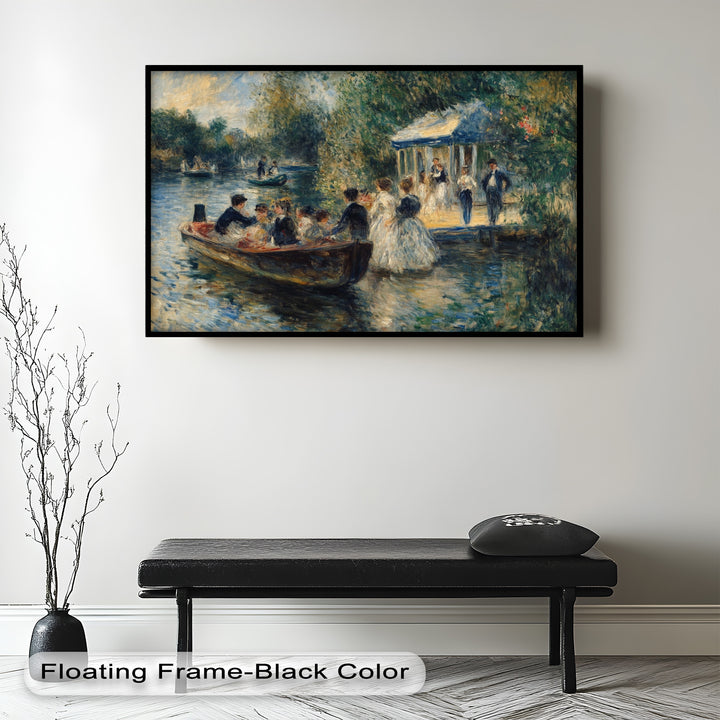 Afternoon Gathering by the River – Impressionist Oil Painting