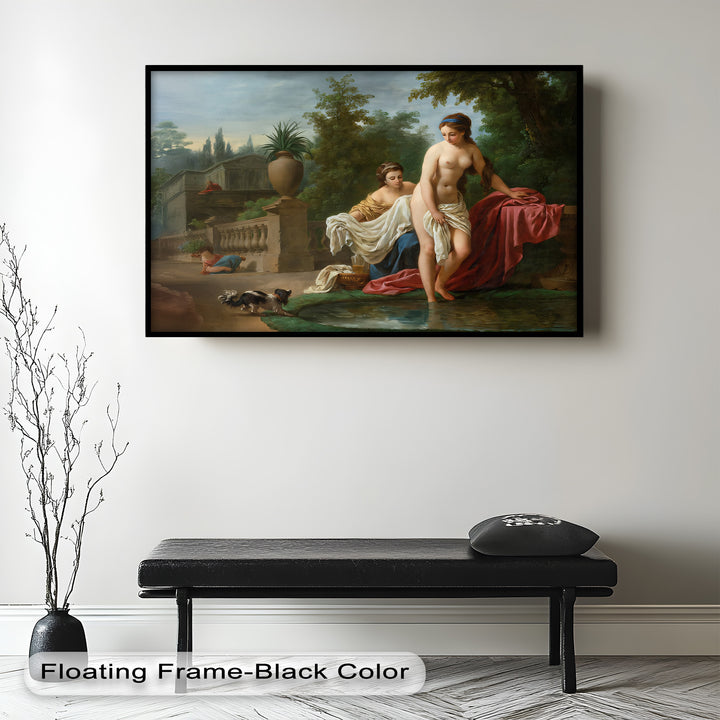 Bathing in the Garden – Neoclassical Elegance Oil Painting