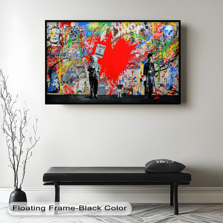 Love Is the Answer – Color Explosion Banksy Oil Painting