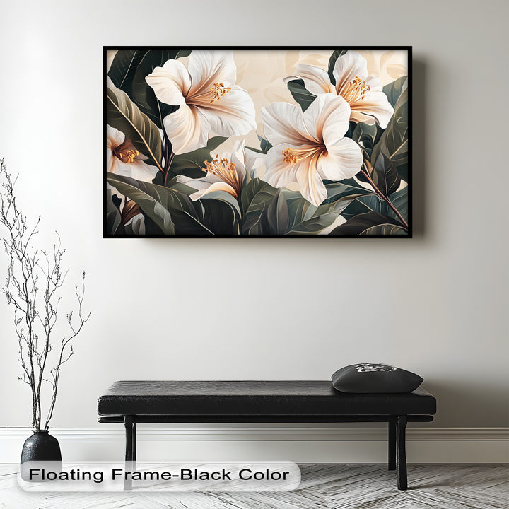 White Hibiscus – Botanical Oil Painting