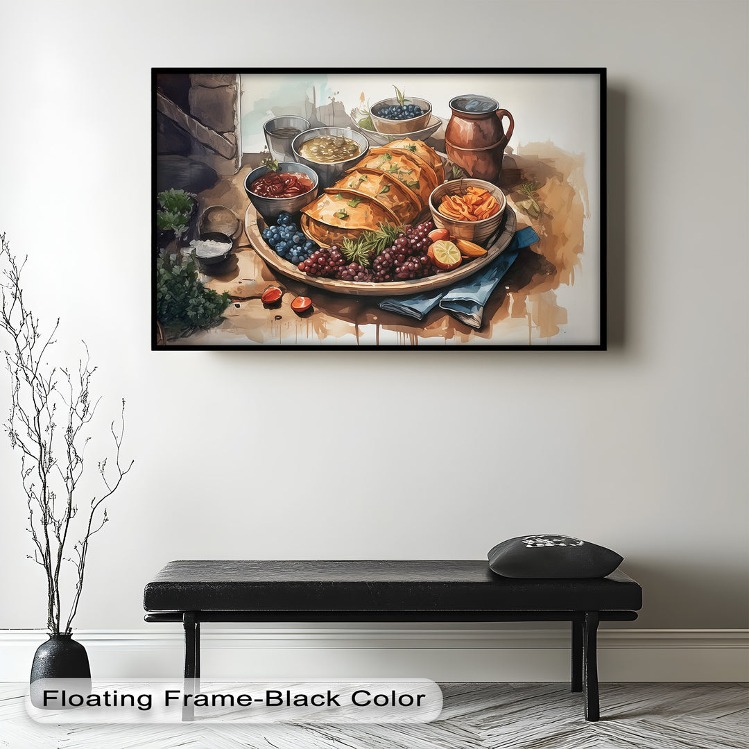 Frisch gebackenes Gebäck und Obststillleben - Food Painting