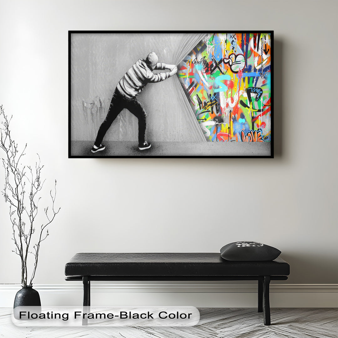 Unveiling the Chaos – Banksy Oil Painting