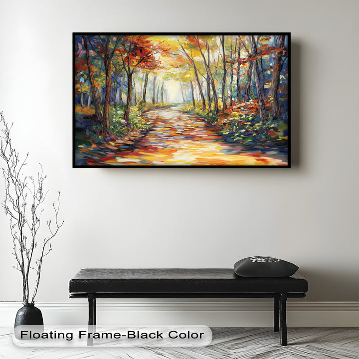 Forest Road to Somewhere – Expressive Oil Painting