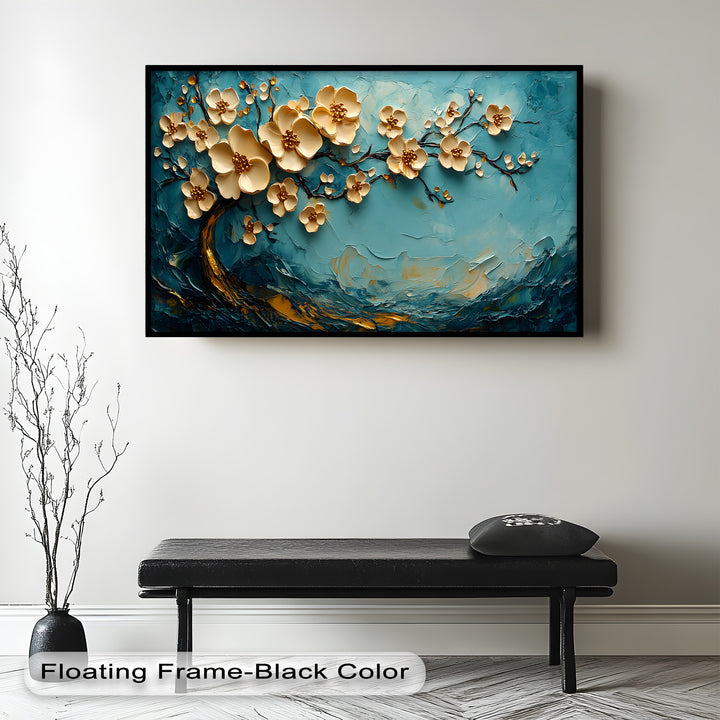 Golden Flowers – Botanical Oil Painting