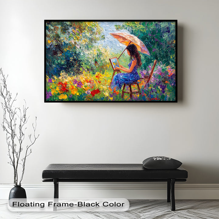 Colorful Garden Scene – Impressionist Oil Painting