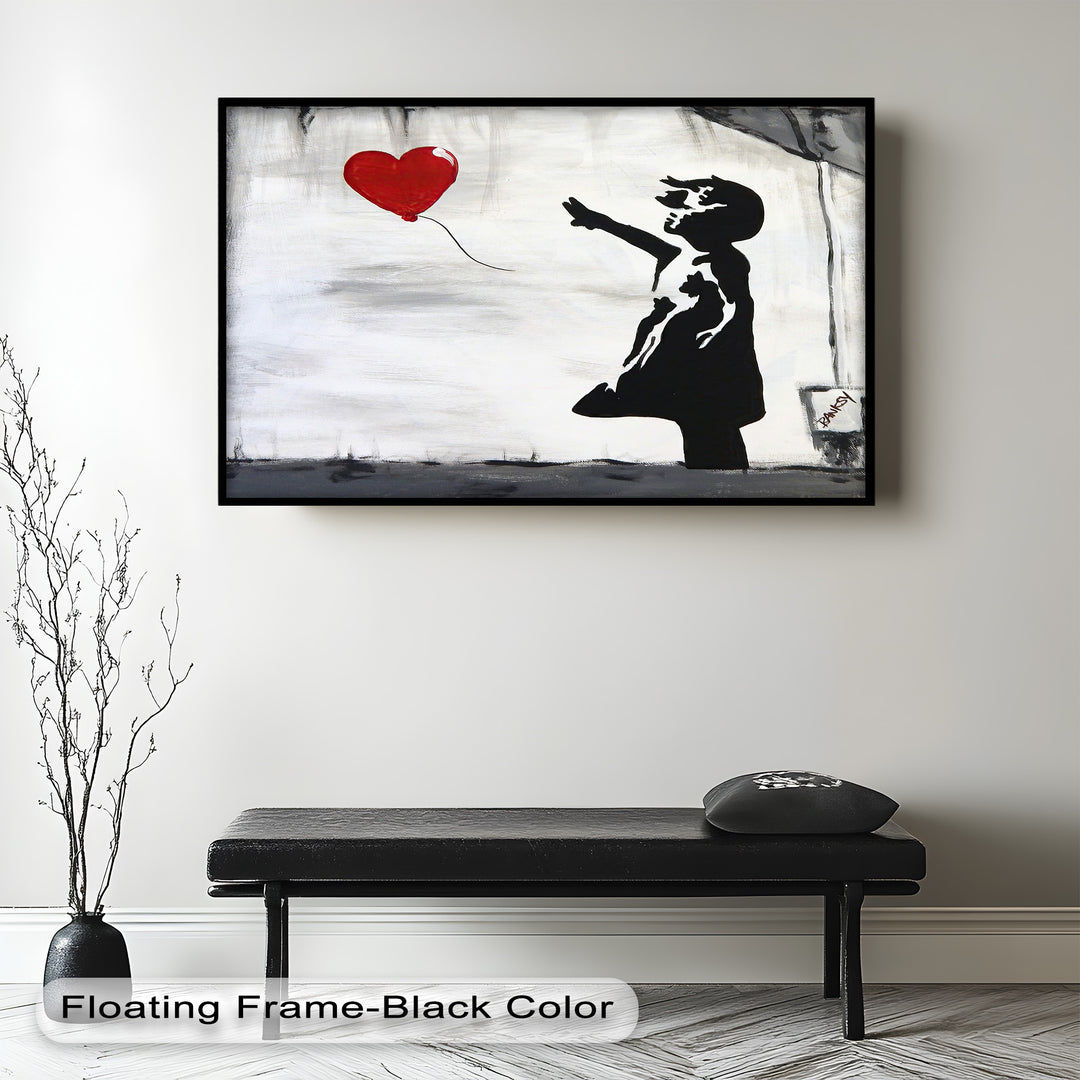 Girl with Heart Balloon – Banksy Oil Painting