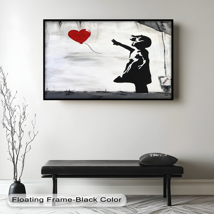 Girl with Heart Balloon – Banksy Oil Painting
