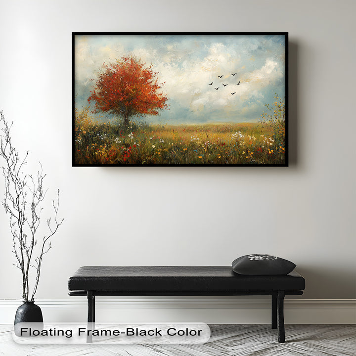 Autumn Serenity – Tree Landscape Oil Painting