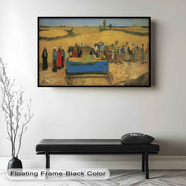 The Funeral Procession – Symbolic Historic Oil Painting