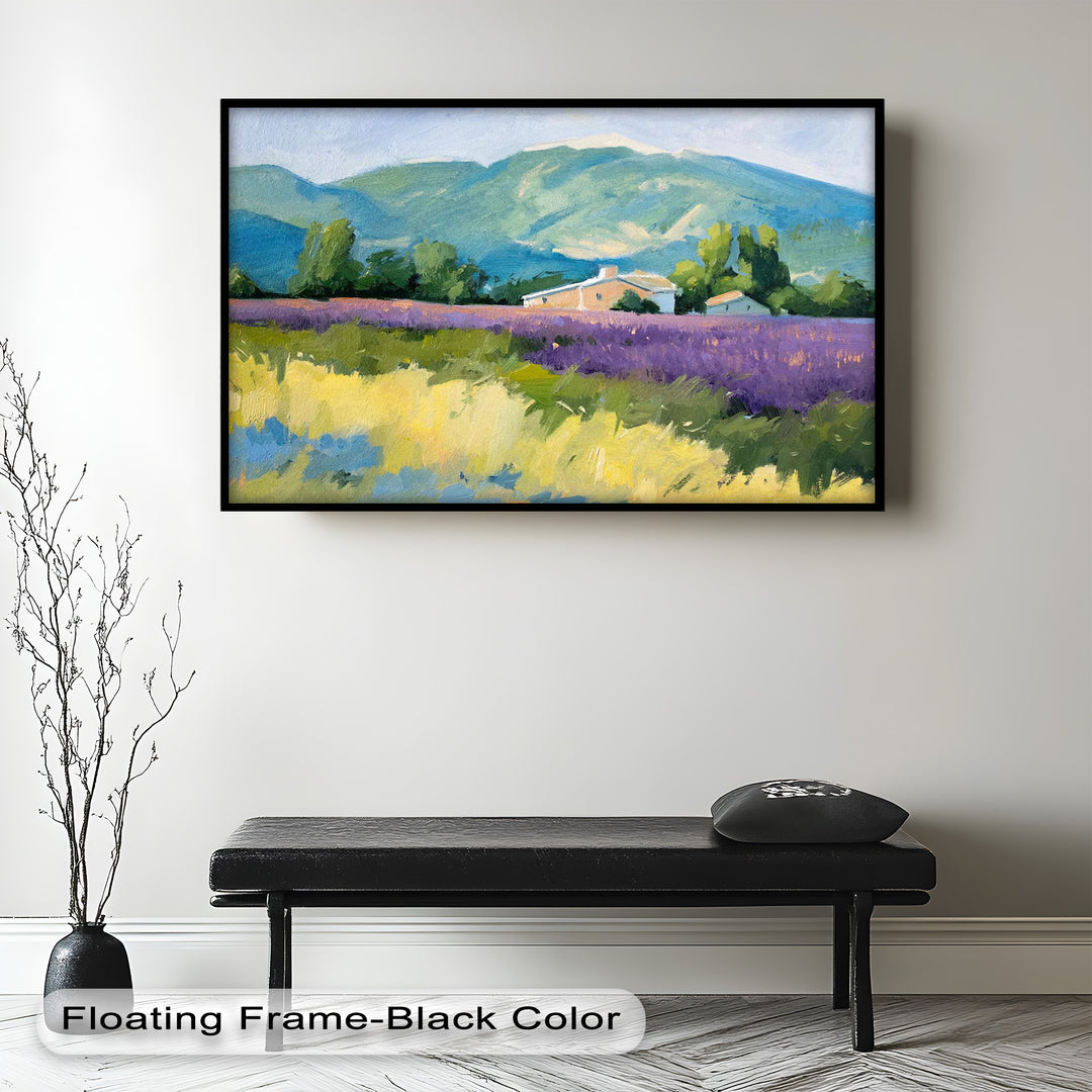 Lavender Fields in Provence – Impressionist Landscape Oil Painting