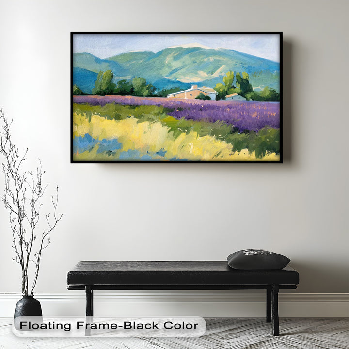 Lavender Fields in Provence – Impressionist Landscape Oil Painting