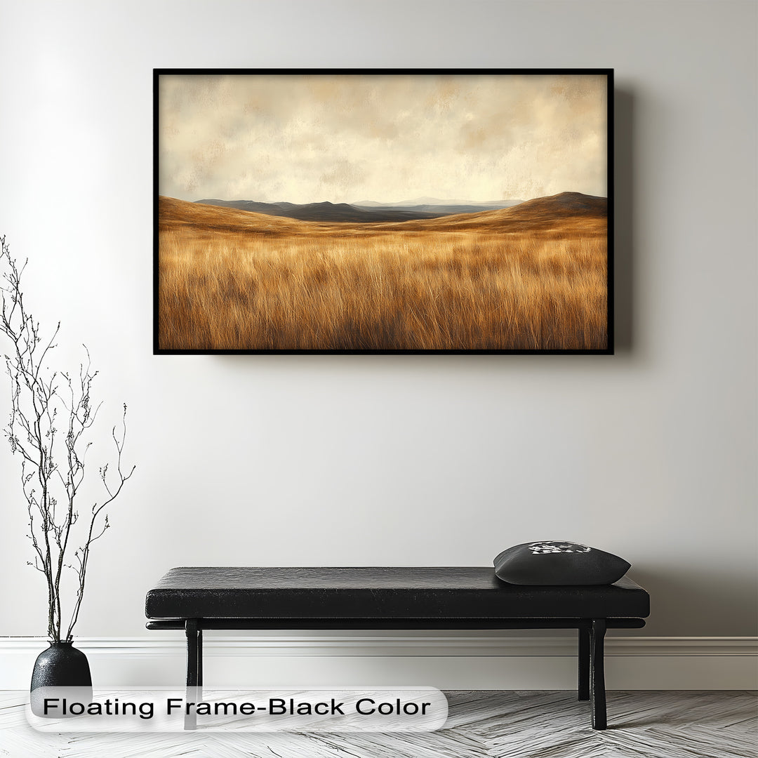 Golden Prairie Horizon – Landschaftsölgemälde