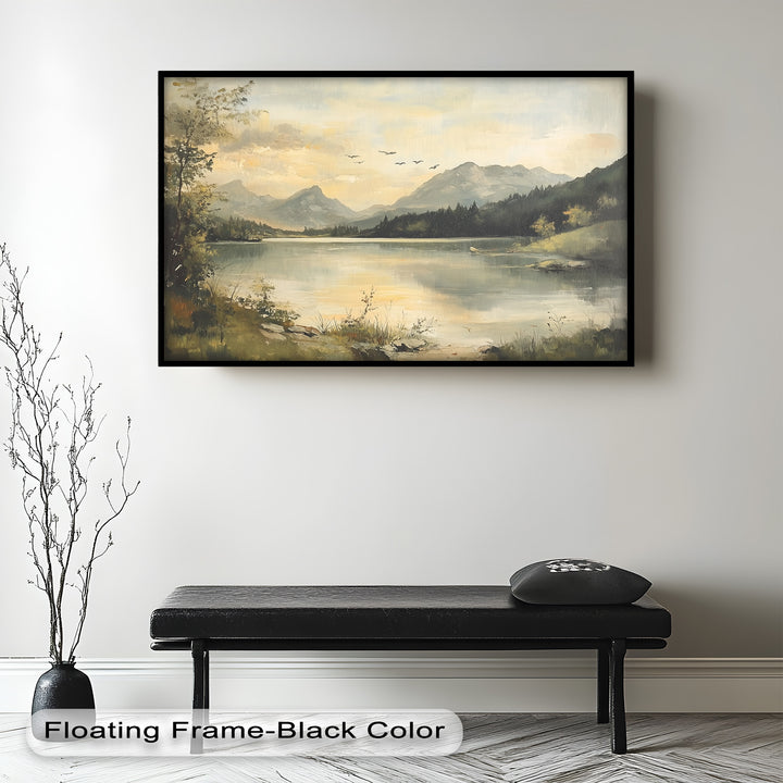 Vintage Wild River – Landscape Oil Painting