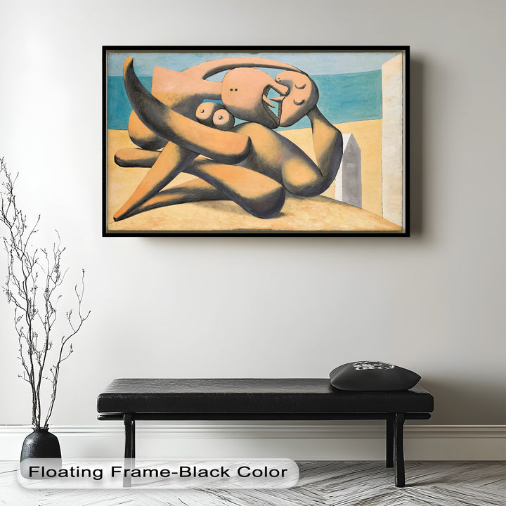 Lovers by the Sea – Abstract Embrace Picasso Oil Painting