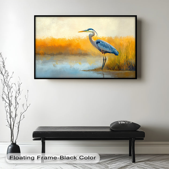 Blue Heron by Autumn Marsh – Animal Oil Painting