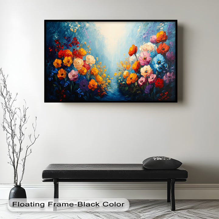 Multicolor Wild Bloom Explosion - Flower Oil Painting