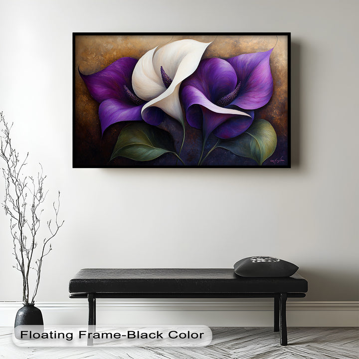 Purple Tulips – Luxurious Floral Oil Painting