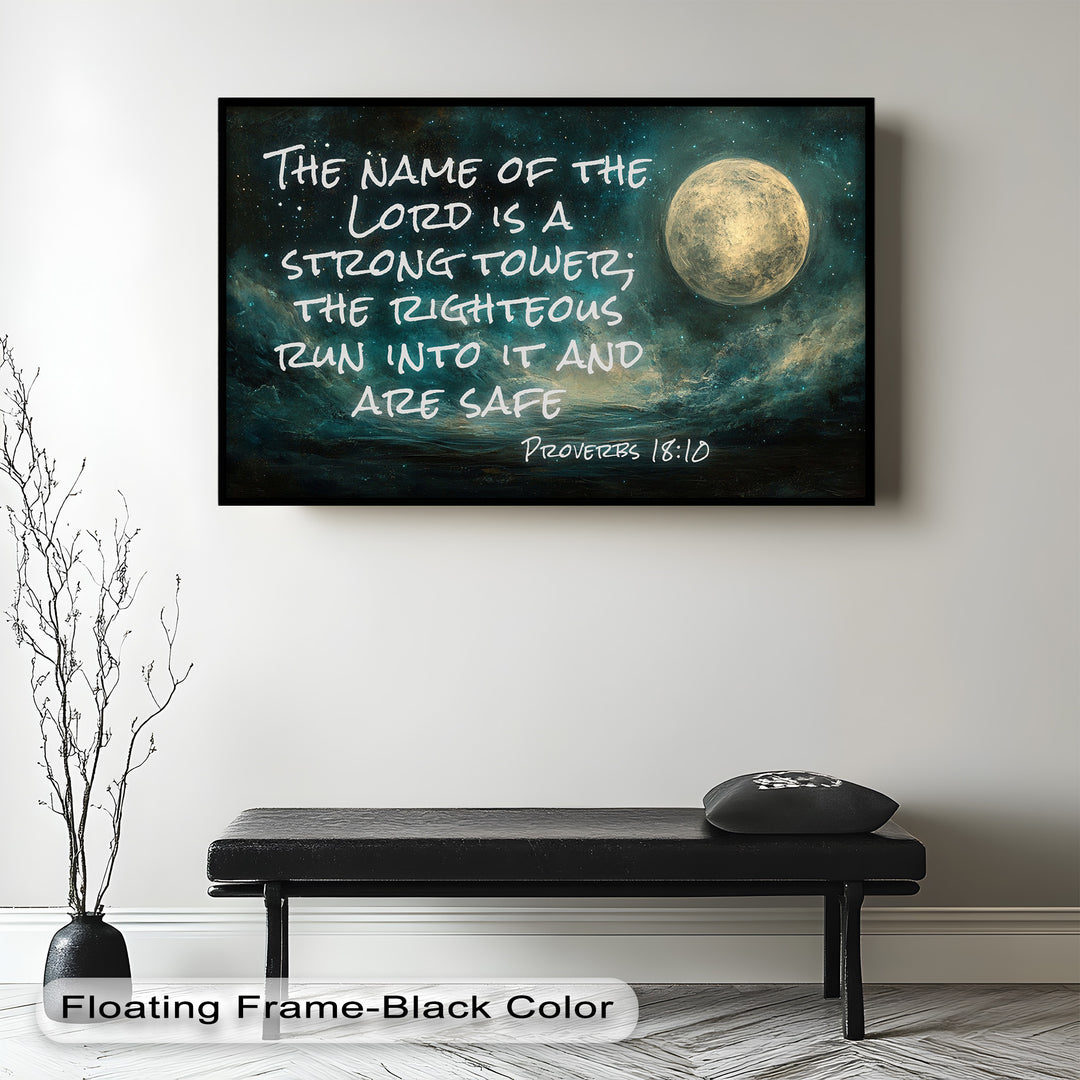 Celestial abstract painting with a luminous golden moon.

