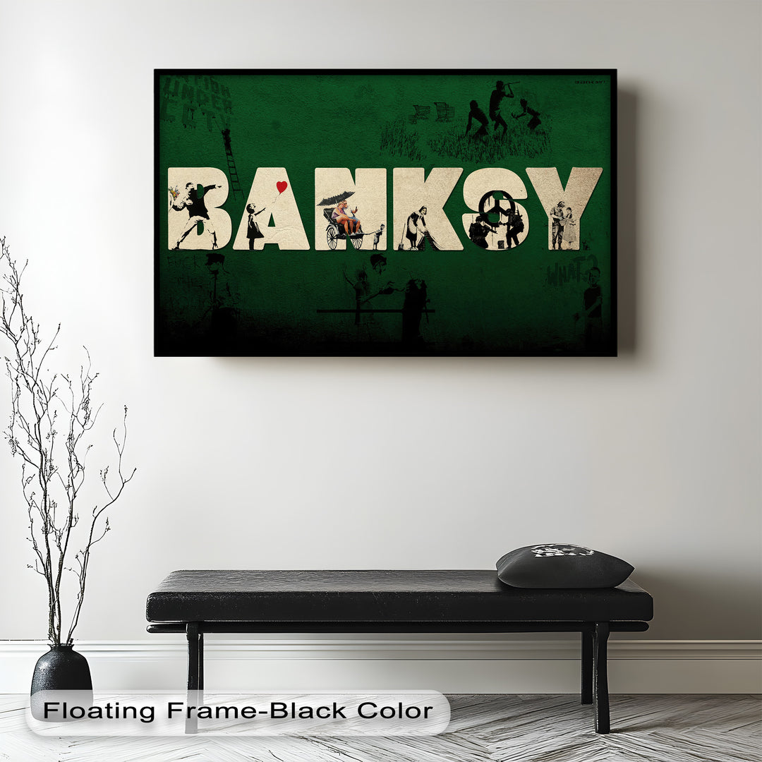Urban Icons Collide – Banksy Tribute Oil Painting