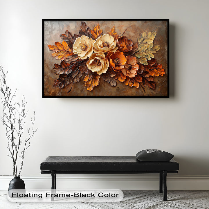 Golden Autumn Florals – Botanical Oil Paintings