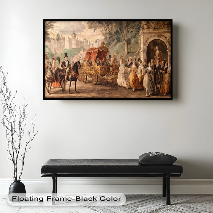 Royal Carriage Procession – Grand Baroque Parade Oil Painting