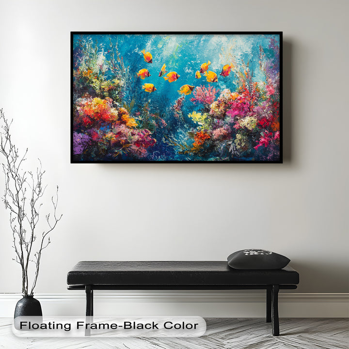 Coral Reef with Tropical Fish – Animal Oil Painting