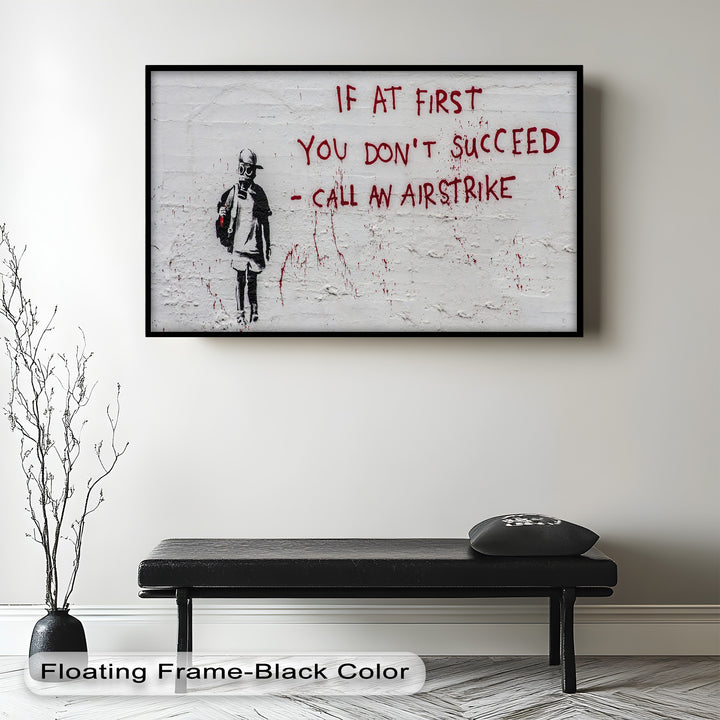 Call an Airstrike – Provocative Banksy Oil Painting