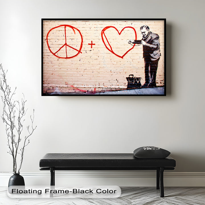 Peace + Love Equation – Banksy Oil Painting