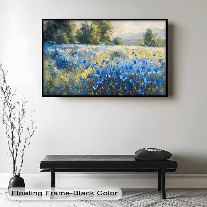 Nature's Harmony: Sea & Bloom – Captivating Oil Painting