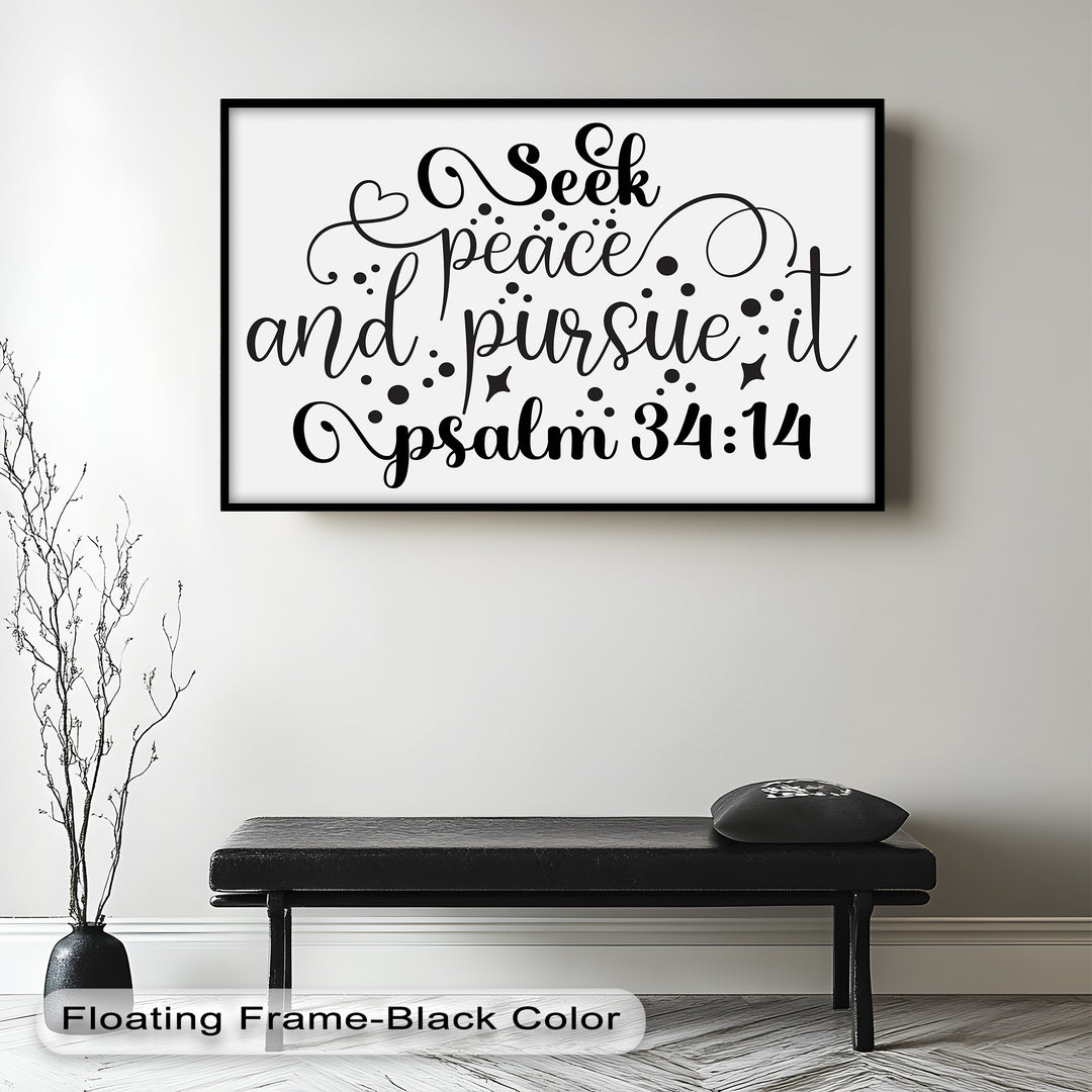 Seek Peace and Pursue It – Psalm 34:14 Bible Oil Paintings