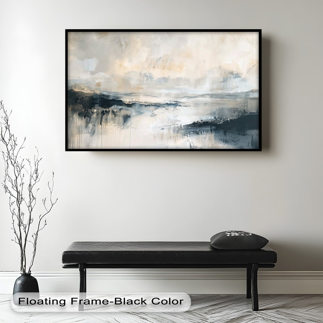 Abstract Landscape Reflection – Modern Serenity Oil Painting