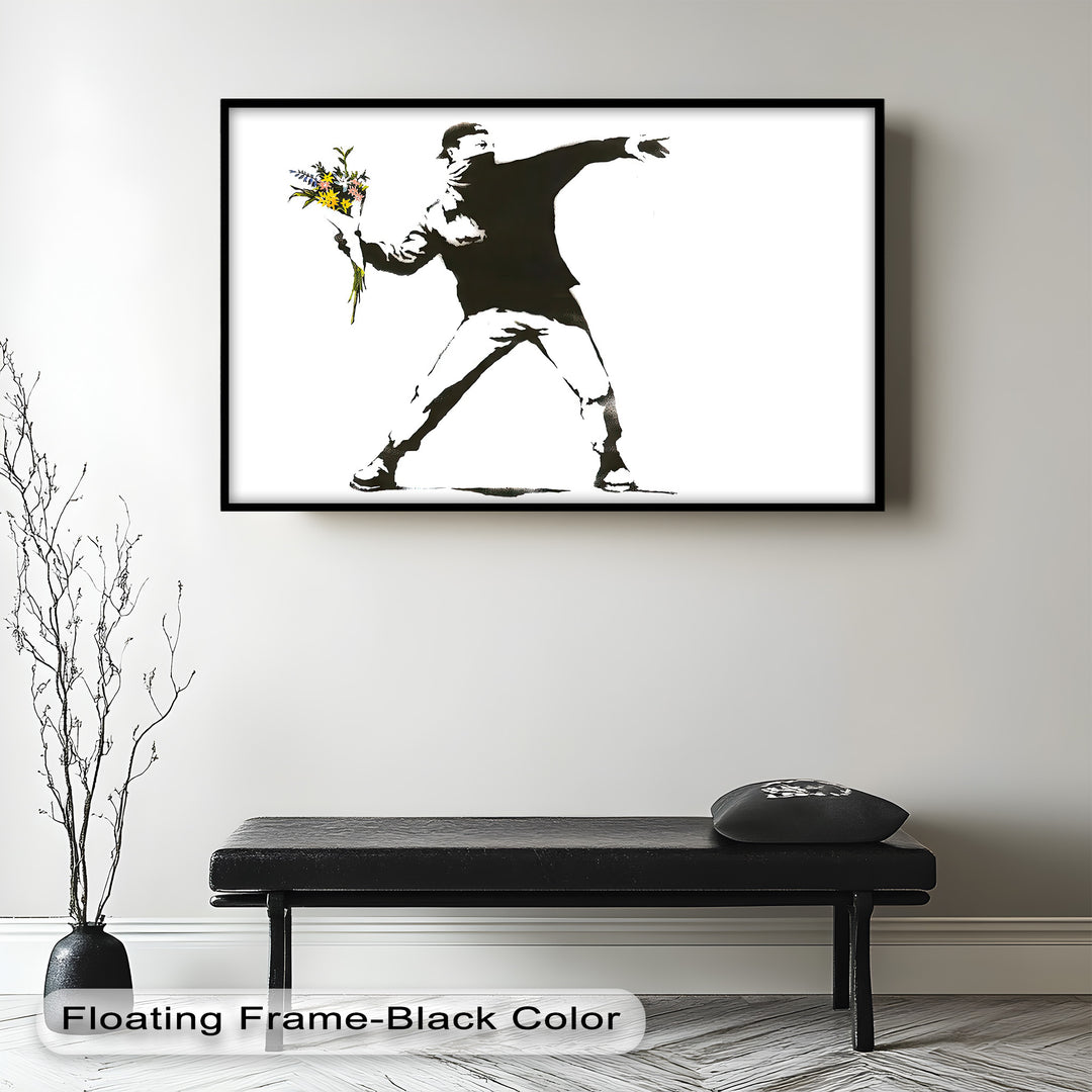 Flower Thrower – Iconic Protest Banksy Oil Painting