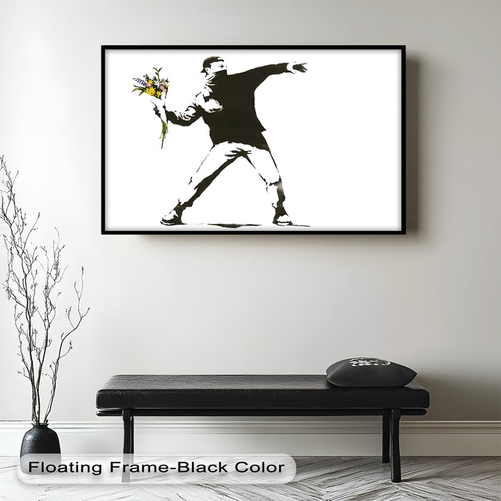 Flower Thrower – Iconic Protest Banksy Oil Painting