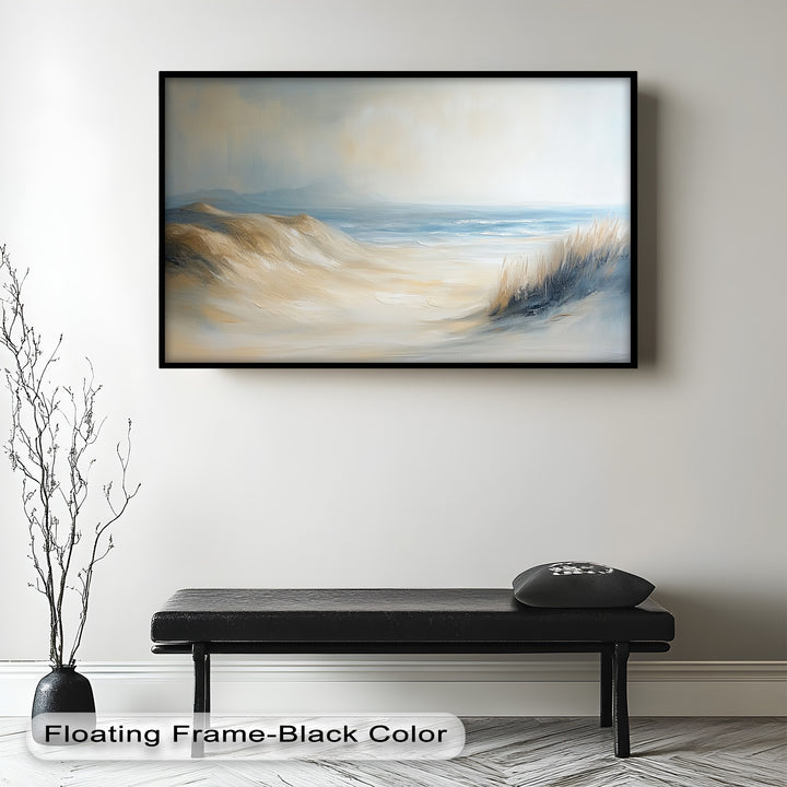 Coastal Beach Seagulls – Tranquil Seascape Oil Painting