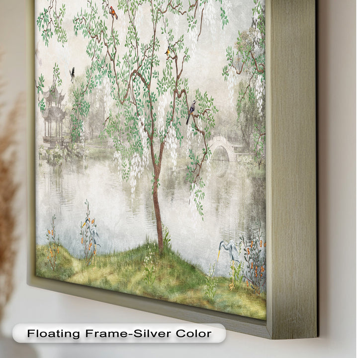 Chinoiserie-Baum – Elegantes orientalisches Ölgemälde
