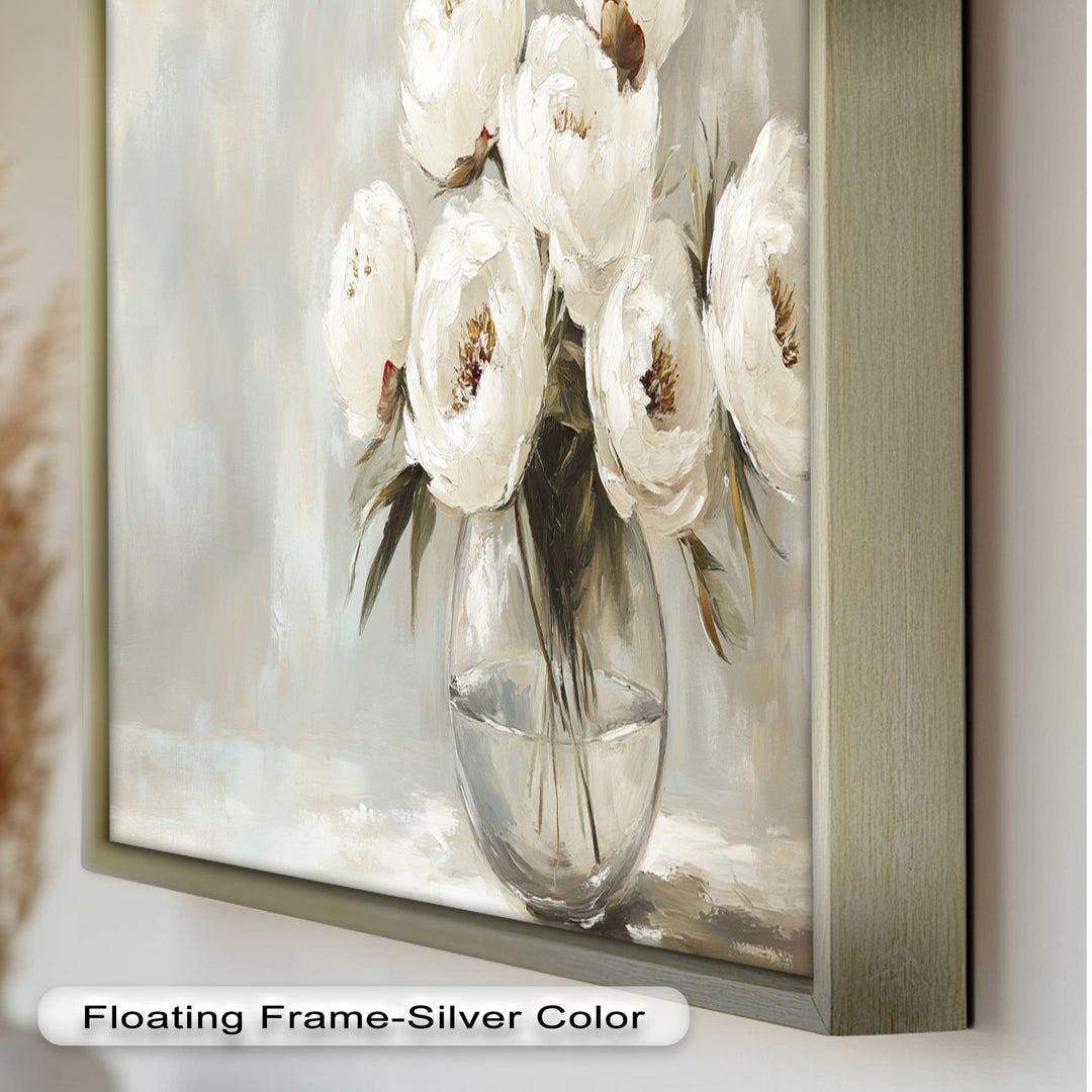 White Peony Bouquet – Floral Oil Paintings