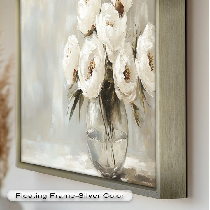 White Peony Bouquet – Floral Oil Paintings
