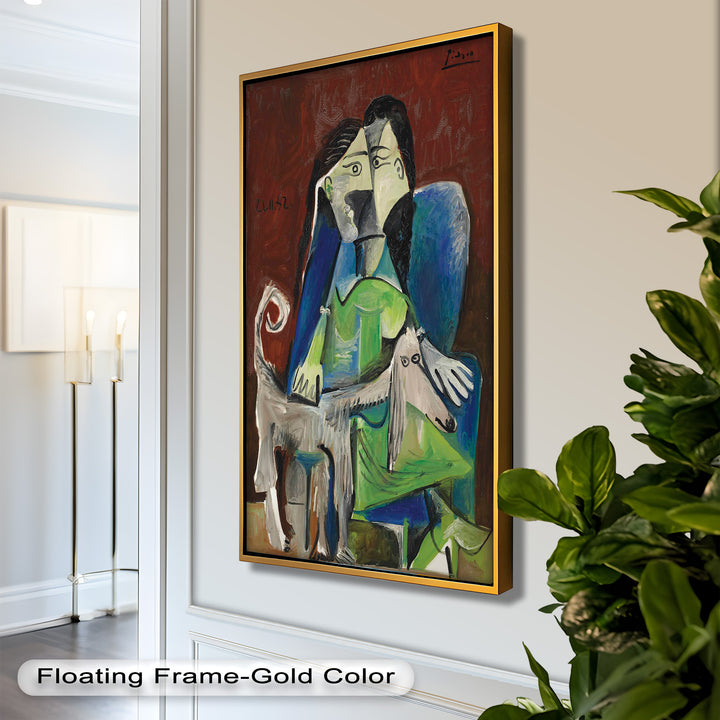 Woman with Afghan Hound – Picasso Oil Painting