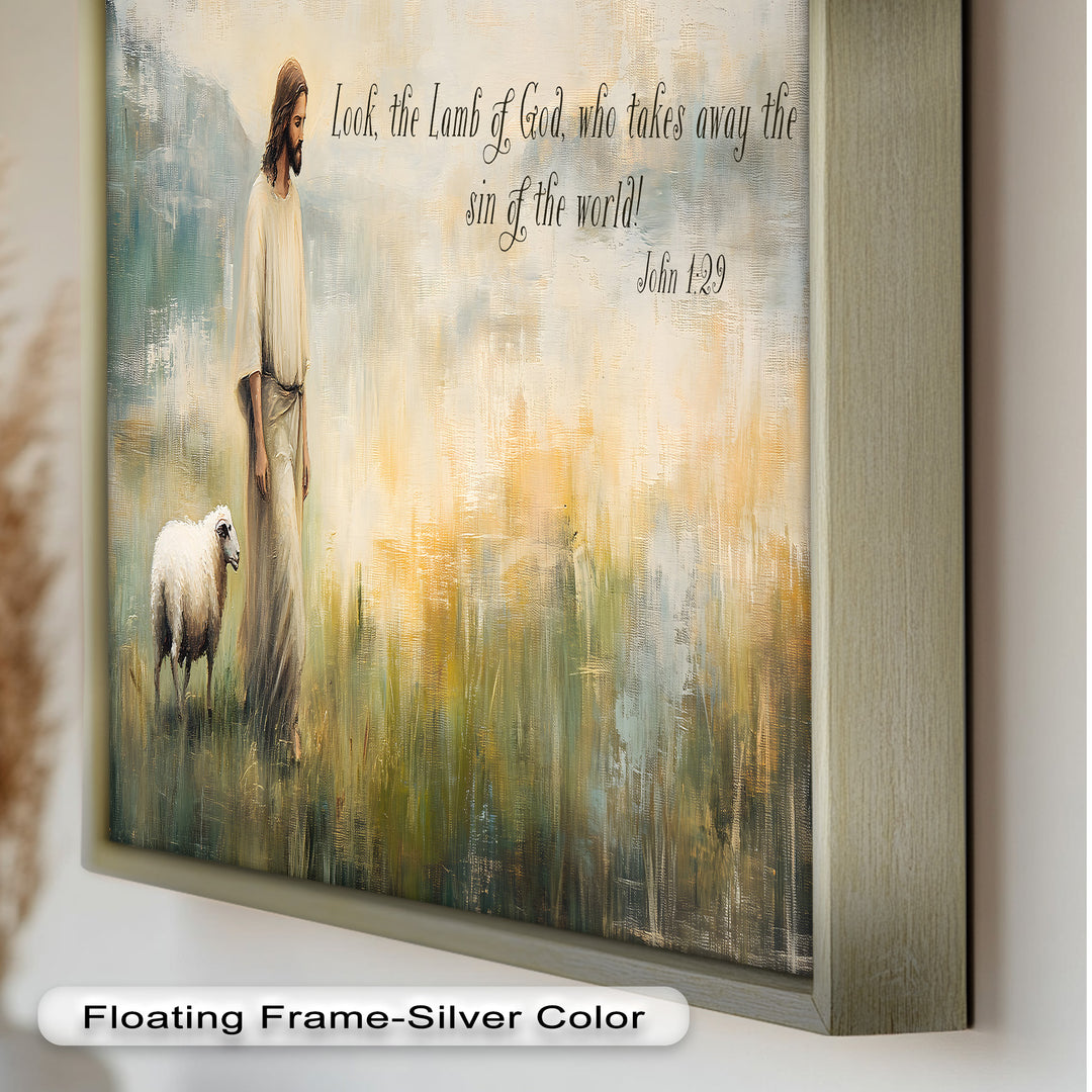Johannes 1:29 – Lamm Gottes Bibelvers Ölgemälde
