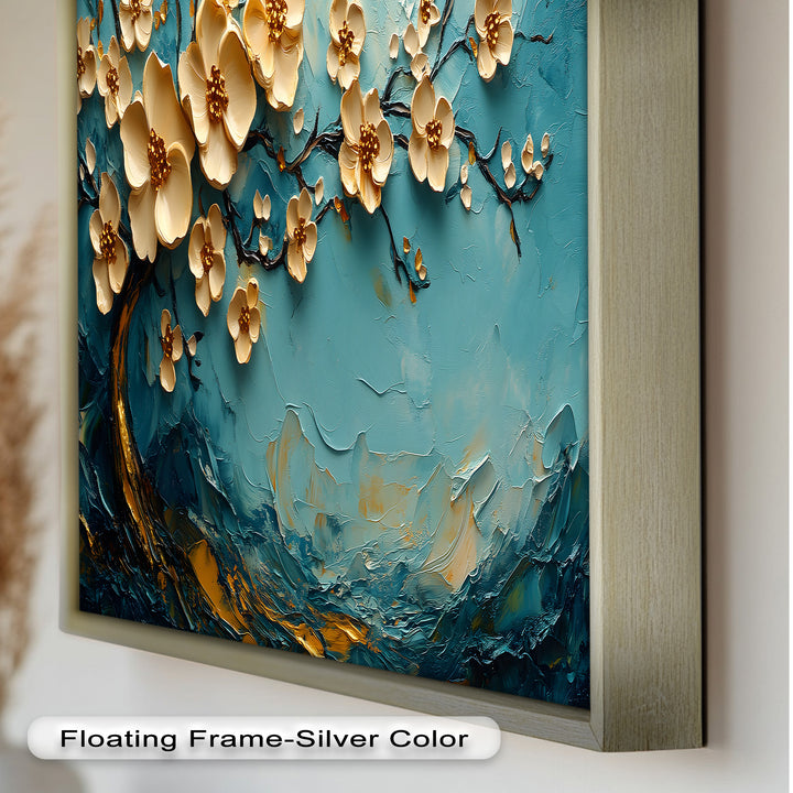 Golden Flowers – Botanical Oil Painting