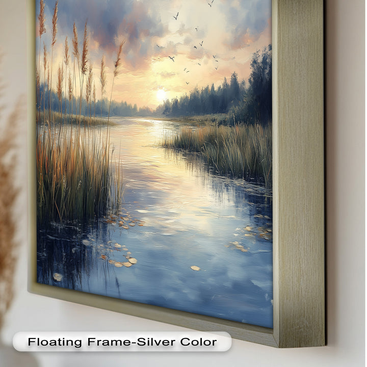 Lake Sunrise – Landscape Oil Painting