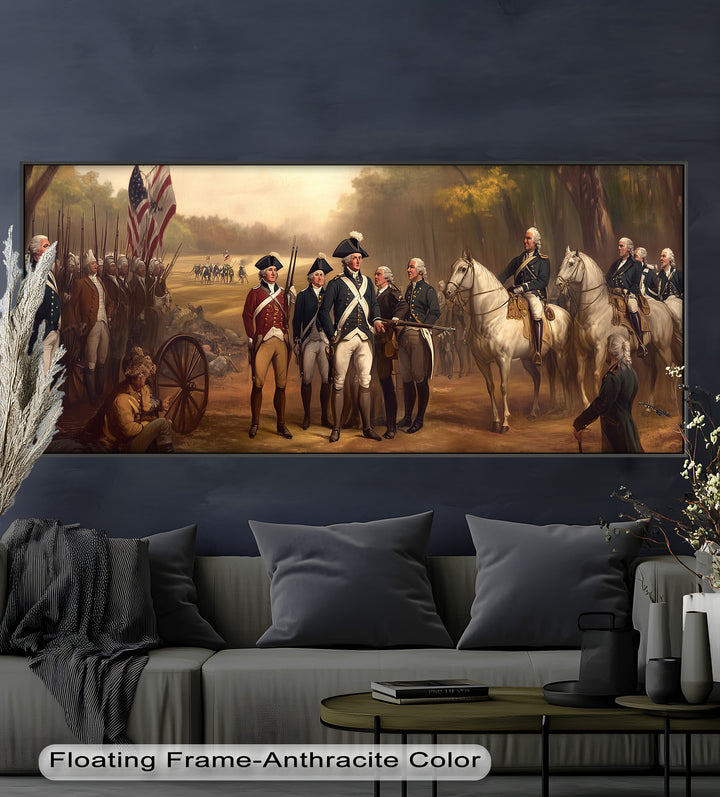 Revolutionary March – American Army Oil Painting
