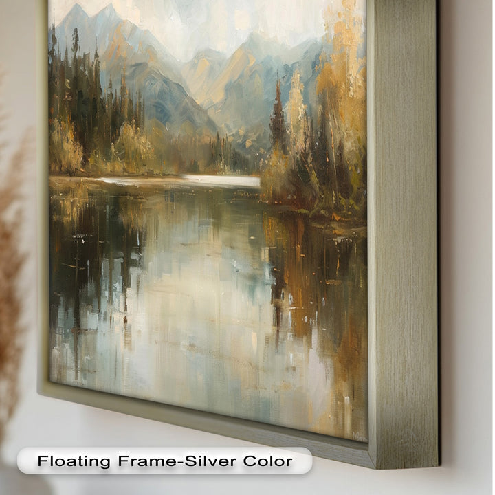 Lake Landscape – Framed Modern Oil Paintings